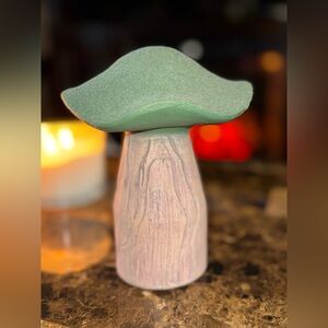 🍄 Green Felt Top Mushroom Cottagecore Fairy Decor